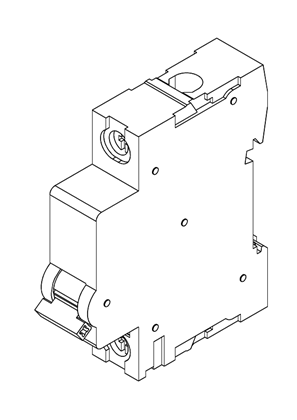 的映像 Multi9 C60N/H/L 1P 1A-63A Miniature Circuit Breaker - 3D CAD