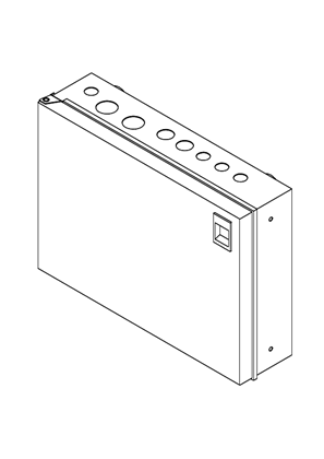 Image of Acti 9 Isobar A - din rail enclosure - 16 ways - steel - 3D CAD