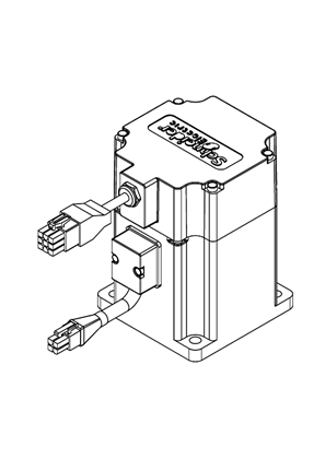 的映像 servo motor BCH, 80mm, 400W, no oil seal, smooth, leads con - 3D CAD