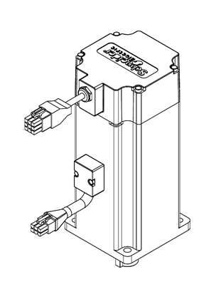 的映像 servo motor BCH, 80mm, 750W, w oil seal, w key, brake, leads con - 3D CAD