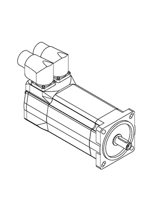 的映像 Lexium servo motor BSH70 rotatable - 3D CAD