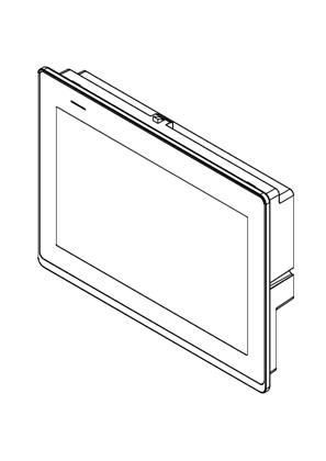 的映像 12"W touch panel display, 2COM, 2Ethernet, USB host&device, 24VDC - 3D CAD