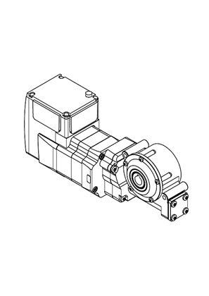 Image of Lexium ILE1/2 Integrated drive with servo motor - 3D CAD