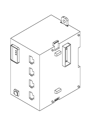的映像 Smart Module Ethernet - 4 RJ45 - 3D CAD