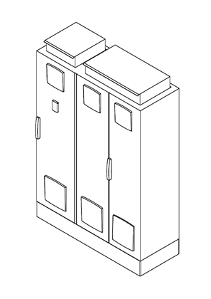的映像 ATV680 ATV980 Drive System 355kW 400kW 450kW 500kW 560kW / 280kW 315kW; 400V 480V (CE, IP23) - 3D CAD