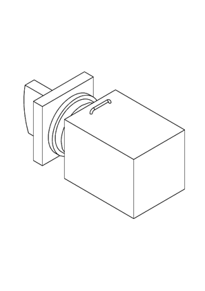 的映像 Cam switch - 45° - 12A - for Ø 22 mm - 3D CAD