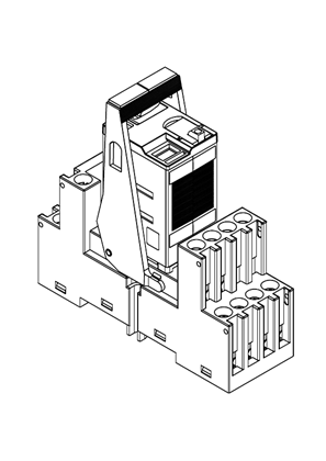 的映像 Zelio RXM Relay module - 2/4 C/O - 6/10A - 24/230VAC - 3D CAD