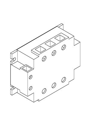 的映像 solid state relay - panel mounting - 25/50A - thermal interface - 3D CAD