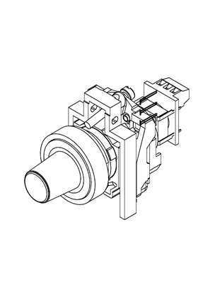 的映像 Control and signalling units Ø 22 - Harmony XB4 metal, Head and potentiometer - 3D CAD