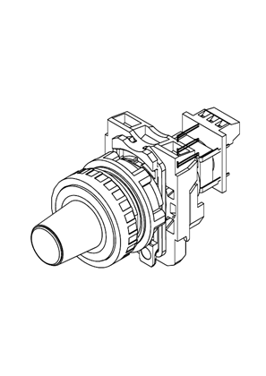Image of Control and signalling units Ø 22 - Harmony XB5 plastic, Head and potentiometer - 3D CAD