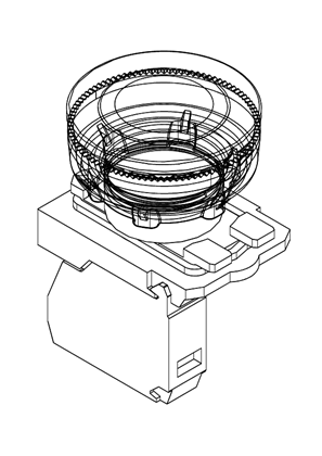 Image of FLUSH MOUNTED GR FLUSH CAPS PB WH MARKED I 1NO SCREW CLAMP CP GREY - 3D CAD