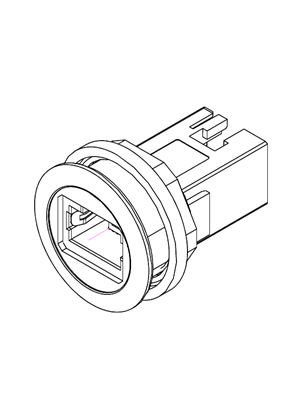 Imagen de RJ45 interface, Ethernet connection type - 3D CAD