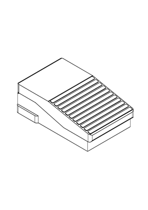 的映像 Metal foot switches XPEM / XPER. Single pedal, without protective cover. 2 entries for cable gland 16 (Pg16) - 3D CAD