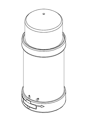 的映像 Ø 70 mm illuminated unit - flashing IP65 - 3D CAD