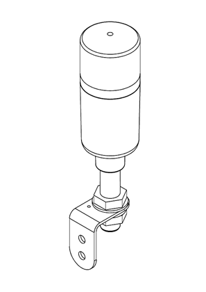 的映像 TOWER LIGHT, 1 STAGE(R), AC220~240V, 100MM TUBE MOUNTING WITH BRACKET - 3D CAD
