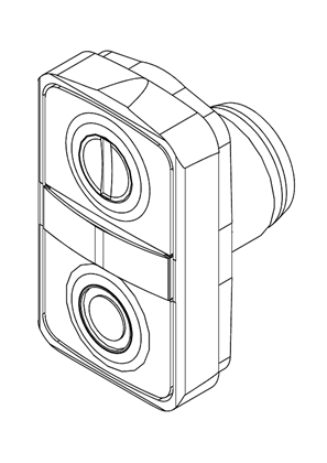 的映像 Control and signaling units diameter 22 - Harmony XB4 metal, multiple-headed push buttons, spring return - Double-headed pushbutton - 3D CAD