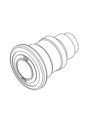 的映像 yellow Ø40 mushroom pushbutton head Ø22 latching turn release - 3D CAD