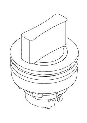 的映像 Flush mounted selector switch head positions - 3D CAD