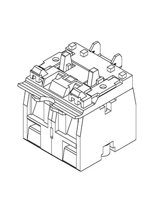 double contact block's for head Ø22 screw clamp terminal - 3D CAD ...