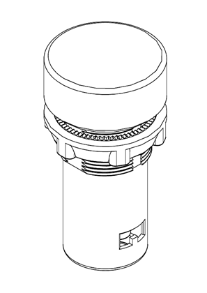 的映像 Pilot light, plastic, Ø 22 mm, with integral LED - 3D CAD