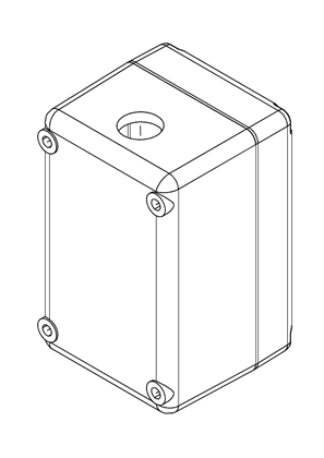 Image of 30MM CONTROL STATION 2HOLE ALU - 3D CAD