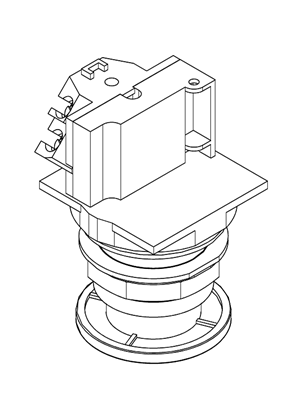 Image of 30MM PUSH PULL OPERATOR RED - 3D CAD