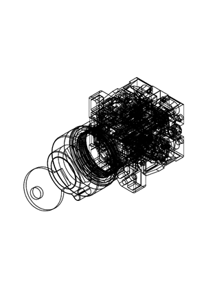 Image of key selector switch - 3D CAD