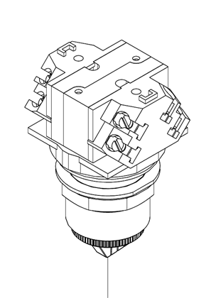 Image of SELECTOR SWITCH 30MM - 3D CAD
