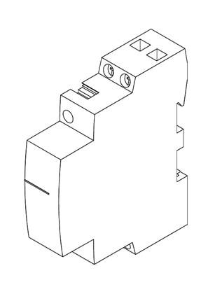 的映像 TeSys GC, GY, GF16 - Modular contactor TeSys GC 16/25A 1NO+1NC /2NO/2NC - 3D CAD