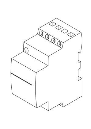 的映像 TeSys GC, GY, GF16 - Modular contactor TeSys GC 16/25A 2NO+2NC/3NO+1NC/4NO/4NC - 3D CAD