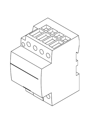 的映像 TeSys GC, GY, GF16 - Modular contactor TeSys GC 40/63A 2NO+1NC/3NO - 3D CAD