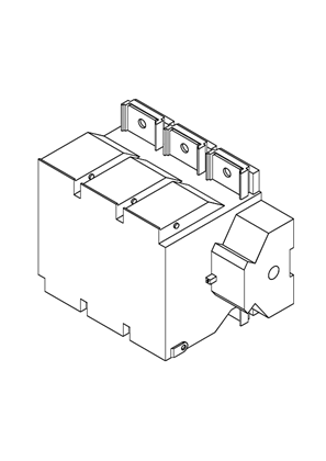 Image of TeSys GS - Fuse disconnect switch GS1ND4, 4 poles, direct handle, NFC or DIN standard - 3D CAD