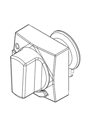 的映像 TeSys GV2 / GV3 / U - Rotary handle- short shaft - 3D CAD