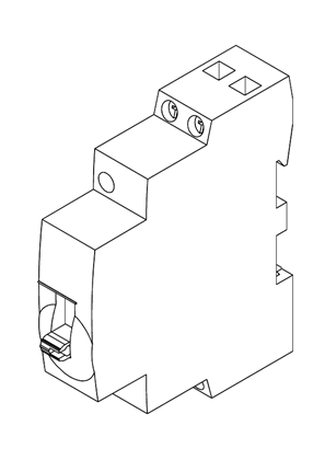的映像 Modular day-nignt contactor TeSys GY 16A 1NO+1NC - 3D CAD