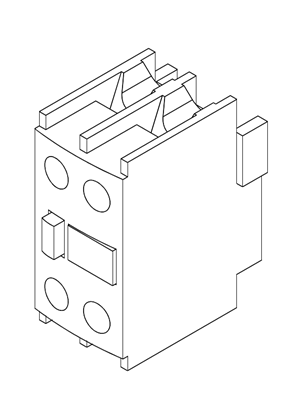 的映像 TeSys k, d, SK (auxiliary contactors) - CONTACTS BLOCK - 3D CAD