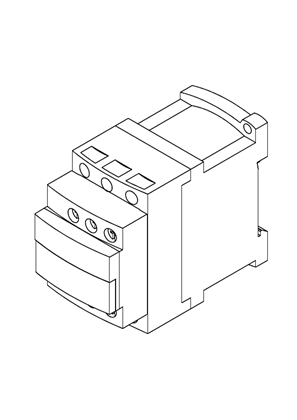 的映像 TeSys D contactor-3P-AC3 440V 12A 48-130V ACDC coil - 3D CAD