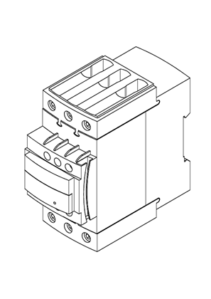的映像 TeSys D contactor-3P-AC3 440V 40A 100-250V ACDC coil - 3D CAD