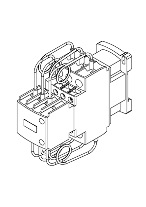 的映像 Local TeSys AC Contactors - Tesys LC1-D contactor for 3-phase capacitor bank - 3D CAD