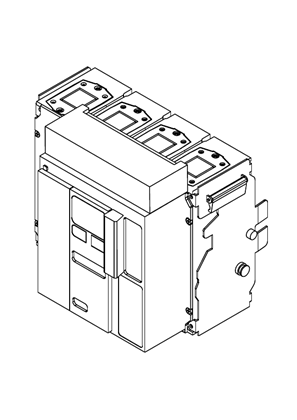 的映像 Circuit breaker Masterpact MTZ1 06...16 - 4P drawout - w/o Micrologic - 3D CAD