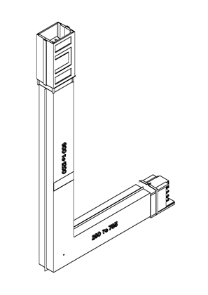 Image of ELBOW 1000A MADE TO MEASURE WITH FIRE BARRIER - 3D CAD