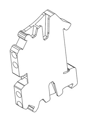 的映像 Screw terminal, Feed through, grey, 4pts, 4mm² - 3D CAD