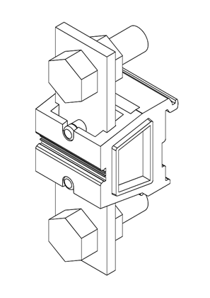 Image of Screw terminal, lug - lug, grey, 2pts, 95mm² - 3D CAD