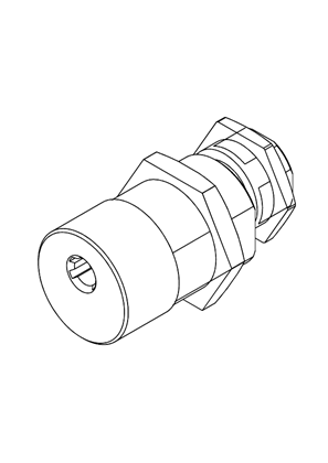 Image of 1 Key Lock + 2 Cylindrical Key - 3D CAD