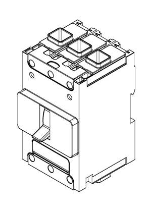 的映像 ComPacT BREAKER NSXm160H AC 3P TMD ELINK - 3D CAD