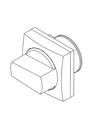 的映像 Red/yellow handle for Compact NSXm, PowerPact B & TeSys GV4/BV4 - 3D CAD