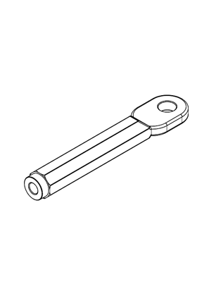 的映像 rear connection - long - 630 A - set of 2 - 3D CAD