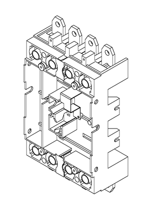 Image of 4P PLUG-IN BASE - 3D CAD