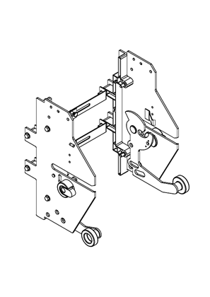 的映像 chassis side plates - 3 poles/ - 4 poles - for NSX400..630 - 3D CAD