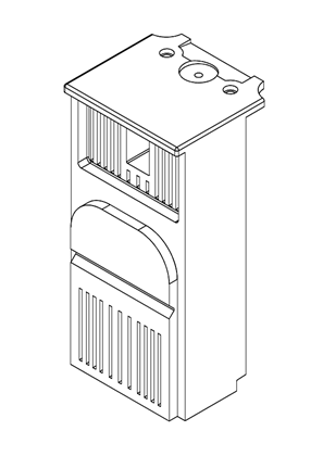 Image of Long terminal shield insulation accessorie for 1P - 3D CAD