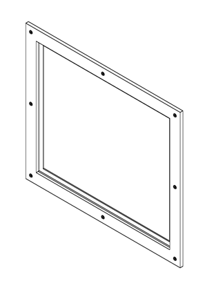 的映像 Masterpact NW - ESCUTCHEON FOR FIXED BREAKER - 3D CAD